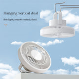 Xiaomi Summer Air Cooler Fan with LED Lamp Remote Control Rechargeable USB Power Bank Ceiling Fan 3 Gear Wall Ventilador