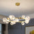 Creative Romantic Style Star Bright LED Modern Chandelier Hanging Lamp Round Black/Golden Transparent Glass Ball Pendant Light