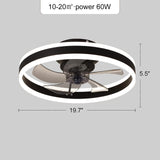 IRALAN Ceiiling Fans with Remote Control Chandeliers Fan with Led Lights Black Lighting Ceiling Lamp Home Decor 3 Color Dimmable
