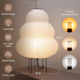 Noguchi Rice Paper Lamp Dimming Floor Lamps 6000K White Light Bedside Nightstand Lamp for Living Room Environmental Soft Light