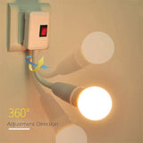 E27 Lamp Base Wall Flexible Holder Light Flexible Bend Mobile Test Light Socket Light Bulb Adapter Plug Switch Stainless Steel