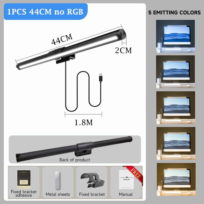 Pc Monitor Computer Desk Lamps For Dimming Led Lamp Magnetic Office Lights  Monitor Stepless Hanging Light Bar for Pc Screen RBG