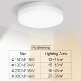 New Round /Square LED ceiling lights 18W 24W 36W 48W Cold Warm Natural light LED fixtures ceiling lamps for living room Bathroom