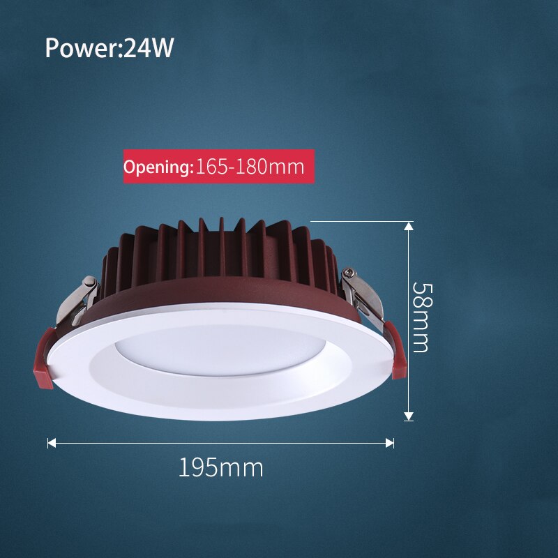 SYL Led Waterproof Downlight Recessed Bathroom Spot Light Ultra Thin Slim Ceiling Lamp Kitchen Balcony Foco Panel Lighting White