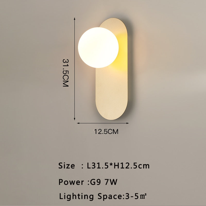 Interior LED Wall Lamp for Background Living Room with 7w G9 Bulb Indoor Wall Lights Wall Sconce for Bedroom Dining Room