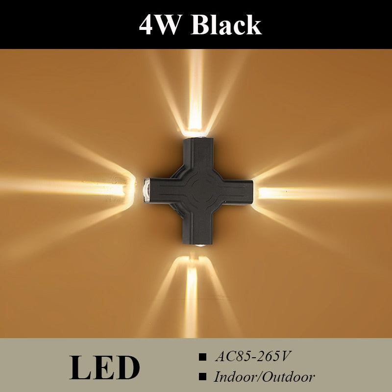 Led Wall Lamp Outdoor Waterproof Up And Down Luminous Lighting Garden Decoration AC85-265V Wall Lights for Bedroom Living Room