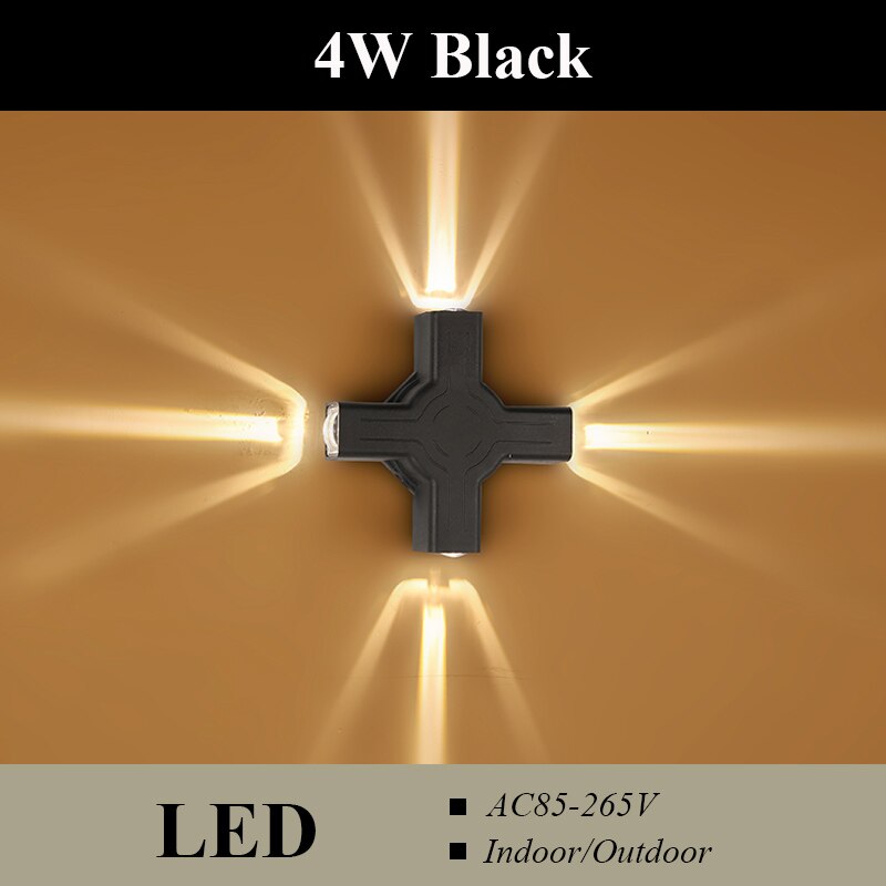 Led Wall Lamp Outdoor Waterproof Up And Down Luminous Lighting Garden Decoration AC85-265V Wall Lights for Bedroom Living Room