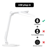 Remote Control Adjustable LED Desk Lamp Eye-Caring Office Light Rechargeable Touch Control Stepless Dimming Reading Table Lights