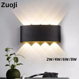 Led Wall Lamp Outdoor Waterproof Up And Down Luminous Lighting Garden Decoration AC85-265V Wall Lights for Bedroom Living Room