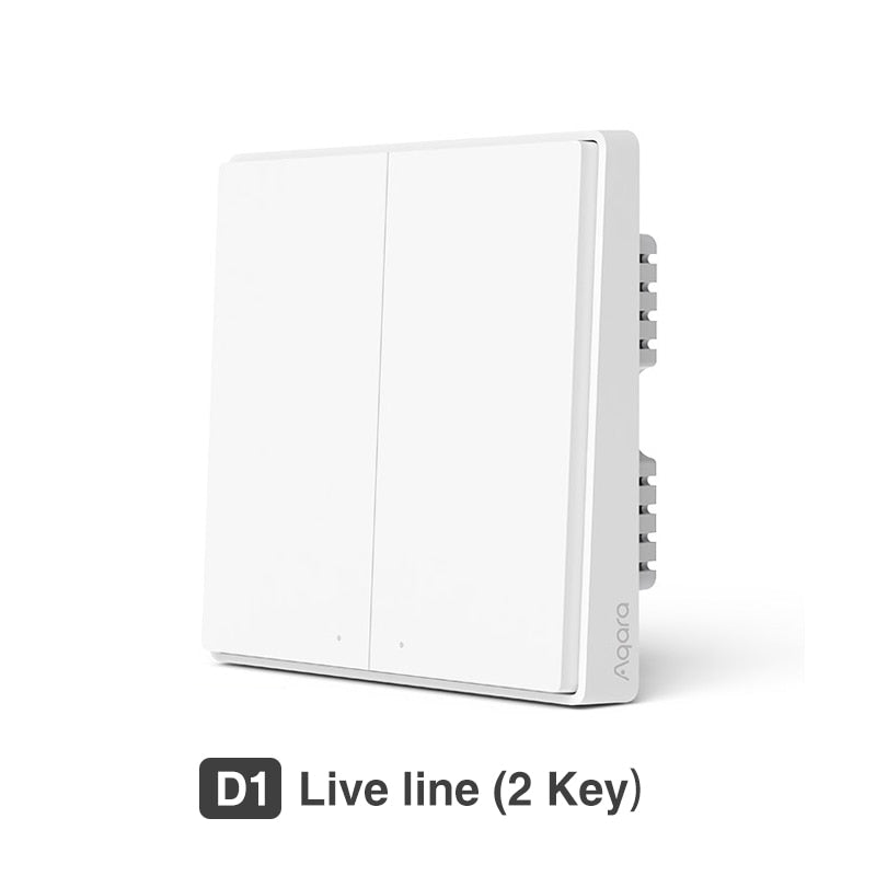 Aqara D1 Smart Switch Wireless Switch Single Fire Wire ZigBee Wireless Wall Switch Smart Home Light Control For Mihome App