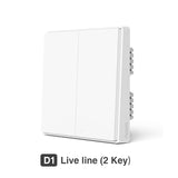 Aqara D1 Smart Switch Wireless Switch Single Fire Wire ZigBee Wireless Wall Switch Smart Home Light Control For Mihome App
