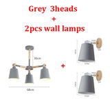 Nordic Chandelier Macaron Pendant Lights Modern Chandelier Lighting for Living Room Bedroom Loft Ceiling Lamp E27 Bulbs