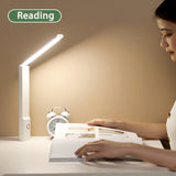 4800mAh 24 LED Table Lamp Eye Protection 3 Color Stepless Dimmable Desk Lamp USB Charging Battery Reading Night Light Book Light