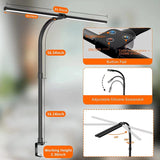 LED Desk Lamp EU/US Architect Desk Lamps Office 24W Brightest 5Color Modes and 5 Dimmable Eye Protection lamp