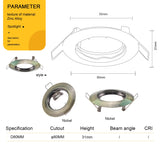Round Metal Recessed LED Ceiling Downlight Frame Bracket MR16 GU10 Fitting  HousingFixture for  Spot Light