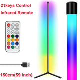 59 inch Corner Floor Lamp Dimmable APP Control Standing Lamps Remote LED RGB Light for Bedroom Decor Living Room Indoor Lighting