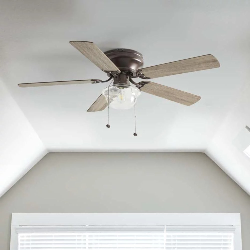 52" Oil-Rubbed Bronze 5 Blade Ceiling Fan Ceiling Fans Room Decor Home Fan  Ceiling Fan with Led Light