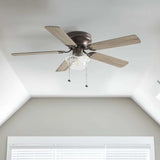 52" Oil-Rubbed Bronze 5 Blade Ceiling Fan Ceiling Fans Room Decor Home Fan  Ceiling Fan with Led Light