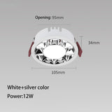 Led Spotlights Round Downlight Recessed Ultra-thin Grille Lamp Aluminum Ceiling Spot Light 7W 12W 18W 24W 36W Foco Lighting