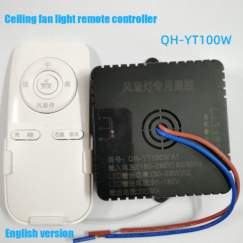 Bedroom Ceiling Fan Light Remote Control 100W Receive Controller Driver Fan Light Accessories 30-50W * 2