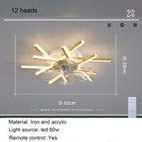 New Nordic Ceiling Fan Living Room Led Invisible Fan Lamp Ceiling Bedroom Fan Remote Control Reversible Blades Fans 110V 220V