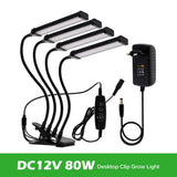 DC12V Full Spectrum LED Grow Light For Plants 20W 40W 60W 80W SMD2835 Dimmable Timing Phyto Lamp For Greenhouse Tent