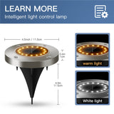 8/16 LED Solar Lawn Yard Buried Solar Lights Solar Garden Light Waterproof Outdoor Lantern PathWay Floor Under Ground Spot Lamp