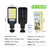 Solar Street Lights Outdoor Waterproof Motion Sensor Wall LED Lamp with 3 Lighting Mode Solar Powered Lights for Garden Patio