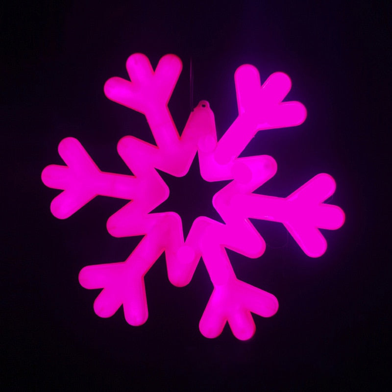 40cm LED Outdoor Pendant Lights Snowflake Lamp Landscape Lighting Christmas Decoration 2023 Neon Night Light For Home Decoration