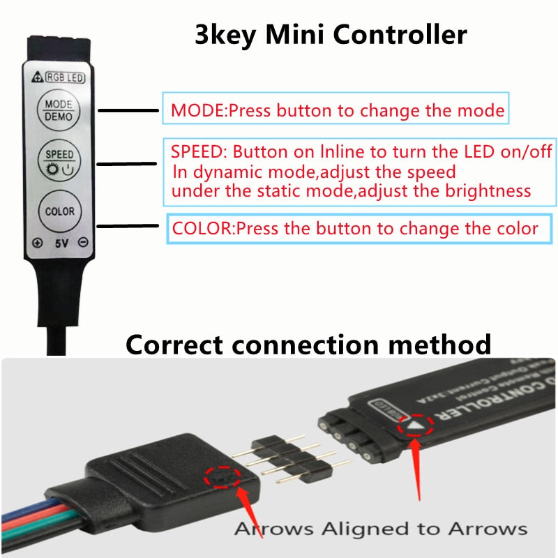 LED Strip RGB 2835 5V USB Bluetooth IR Control Lighing Flexible Tape Ribbon Desktop Screen BackLight Diode TV Decoration Lamp