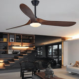 Luxury Natural Wooden Ceiling Fan Home Decorative Pendant Fan With Lamp Reversible Motor Suitable for Summer and Winter