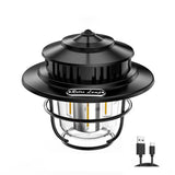 Vintage Style Ceramic Wick Camping Light Rechargeable LED Super Bright Camping Light 4 Lighting Modes Waterproof Outdoor Light