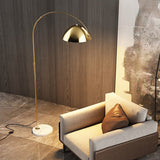 Marble Base LED Floor Lamp Gold Black Metal Living Room Bedside Floor Light Minimalist Modern Style