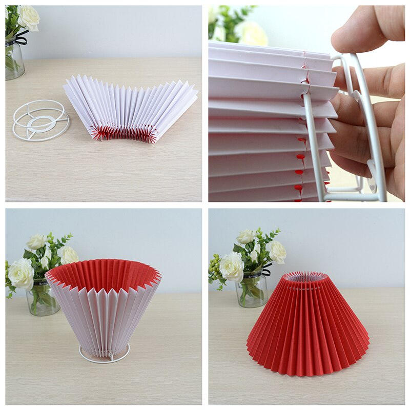 DIY pleated lampshade table lamp / wall lamp / floor lamp / chandelier cloth cover E27 lighting accessories