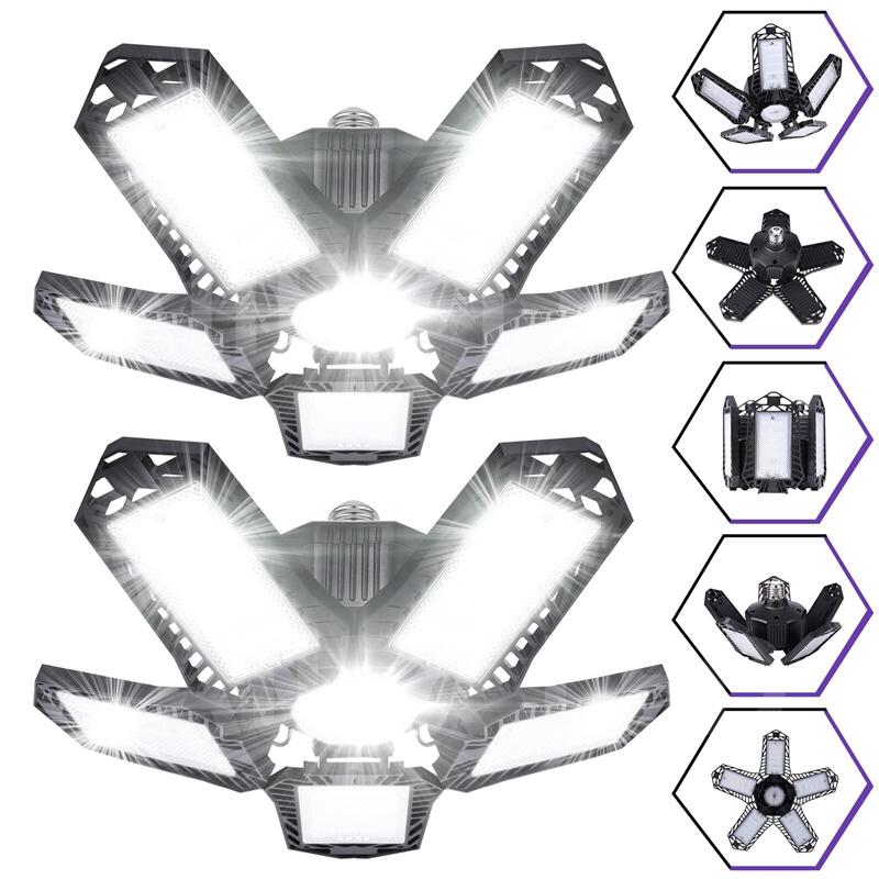 E27 LED Bulb Fan Blade Timing Lamp AC85-265V 180W Foldable Led Light Bulb Lampada For Home Ceiling Light With Remote Controller