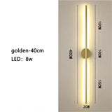 Nordic Strip LED Wall Lights Aluminum Wall Lamp Living Room Sofa Background Wall Decor Lamps Bedroom Bedside Lighting Fixtures
