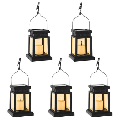 5pcs Solar Palace Lantern LED Lawn Lights Garden Decors Landscape Courtyard Outdoor Hanging Candle Lamps Floor Lights Navida