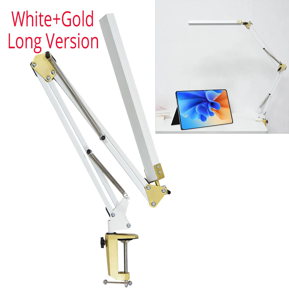 LED Desk Lamp with Clamp, Eye-Care Dimmable Reading Light, 3 Color Modes Swing Arm Lamp, USB Clip-on Table Lamp, Daylight Lamp