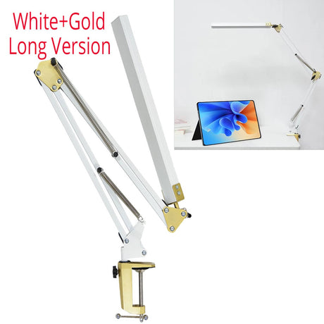 LED Desk Lamp with Clamp, Eye-Care Dimmable Reading Light, 3 Color Modes Swing Arm Lamp, USB Clip-on Table Lamp, Daylight Lamp