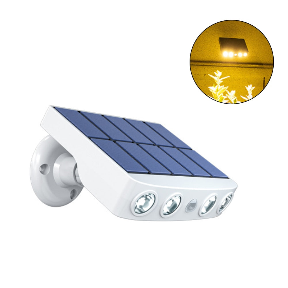 Powerful Solar Powered Led Wall Light Outdoor Motion Sensor Waterproof IP65 Lighting for Garden Path Garage Yard Street Lamps