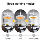 30W LED Fan Light E27 Bulb Universal AC85V-265V Ceiling Lamp 2 in 1 Creative Lighting Fan Lamp For Bedroom Study Night Market