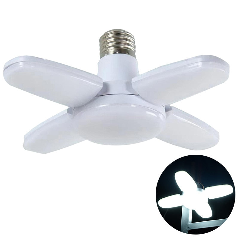 E27 LED Bulb Fan Blade Timing Lamp AC85-265V 28W Foldable Led Light Bulb Lampada For Home Ceiling Light With Remote Controller