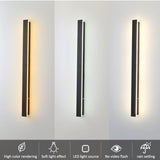 Waterproof Outdoor Wall Lamp Long Strip LED IP65 Modern Light Warm White Nautral Light Cold Light Garden Light 110V 220V