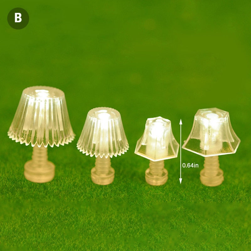 New 1PC 1:25 Mini Lighting Table Lamp Floor Lamp Dollhouse Miniatures Bedroom Floor Lamp Accessories