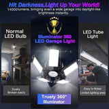 E27 LED Bulb Fan Blade Timing Lamp AC85-265V 180W Foldable Led Light Bulb Lampada For Home Ceiling Light With Remote Controller