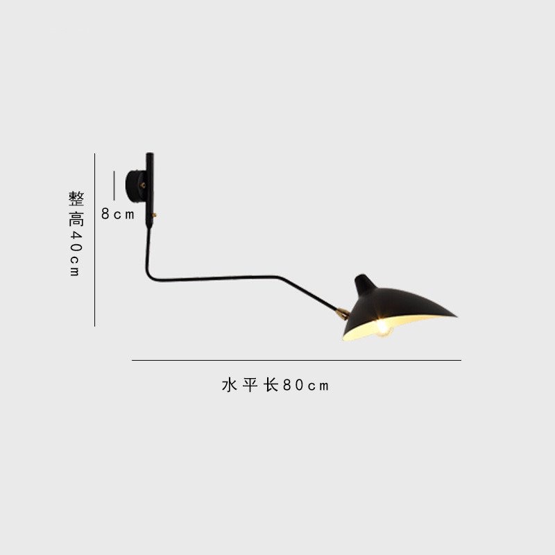 Nordic DaWn Spider Serge Mouille LED Wall Light Rotary Long Pole Wall Lamps for Living Room Bedroom Decor Sconce Light Fixtures