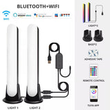 WiFi Smart LED Light Bar RGB Atmosphere Light Music Synchronization 12 Modes TV Wall Computer Game Room Decoration Night Light