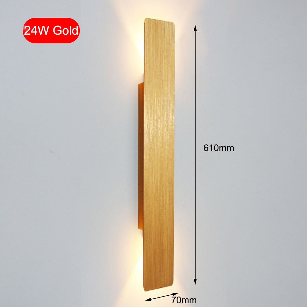 Modern Simple 6W LED Indoor Wall Lamp Bedroom Living Room Home Lighting Aisle Corridor Decoration Aluminum Wall Light AC85-265V