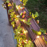 Flower Green Leaf String Lights Artificial Vine Fairy Lights Battery Powered Christmas Tree Garland Light for Wedding Home Decor