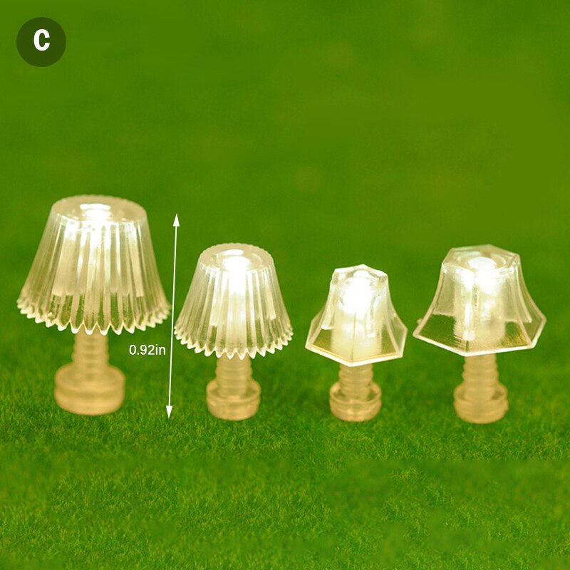New 1PC 1:25 Mini Lighting Table Lamp Floor Lamp Dollhouse Miniatures Bedroom Floor Lamp Accessories